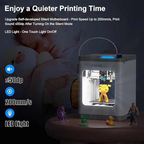 TINA2S 3D Printer with WiFi Printing, WEEDO Mini 3D Printers for Kids and Beginners, Auto Leveling and Fully Assembled FDM 3D Printer