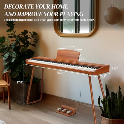 Ktaxon 88 Key Keyboard Piano Set, Full Size Digital Piano with Multi-Adjustable Height Bench, Powerful Functional Panel