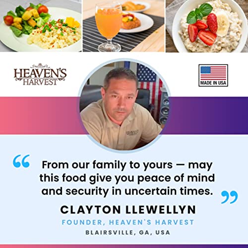 Heaven’s Harvest 25-Year Family Food Kit — Premium Emergency Food Supply. Freeze Dried Survival Food Kit + Water-Proof 25-Year Storage Bucket. MRE