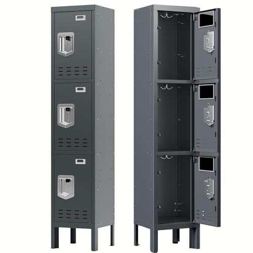 Metal Locker with 5 Doors,Lockers for Employees,66'' Steel Storage Locker for School,Gym, Office, Office,Garage