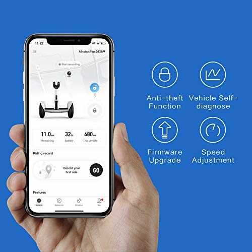 Segway Ninebot S Plus Smart Self-Balancing Scooter, Up to 22 Miles Range &amp; 12.5 mph, Intelligent Lighting, Remote Control and Auto-Following Mode