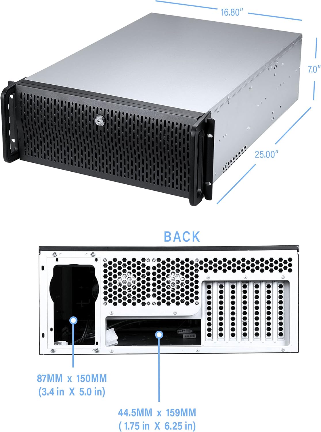 Rosewill 4U Server Chassis 15 Bay Server Case 15x 3.5 HDD Bays, E-ATX Board, Rackmount Server Case