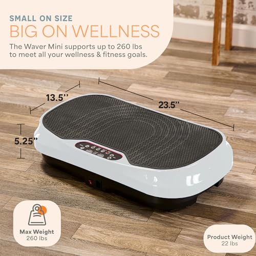 LifePro Waver Mini Vibration Plate Exercise Machine – Portable Full Body Vibration Platform for Home & Travel Workouts, Weight Loss