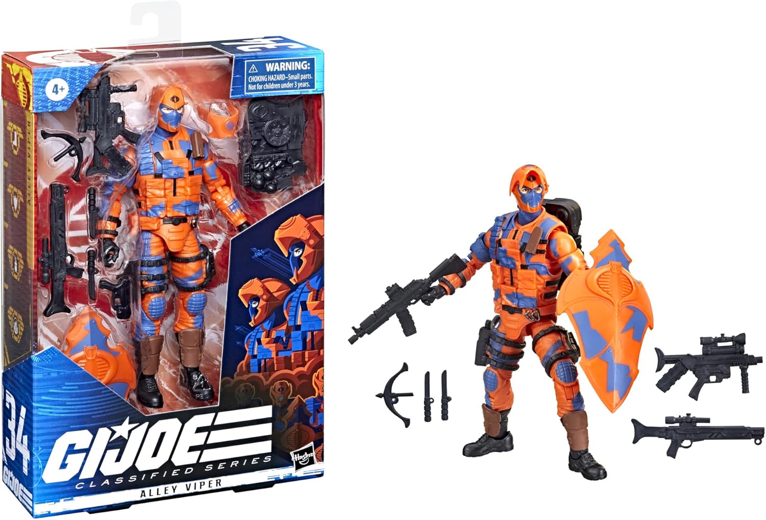 Hasbro G.I. Joe Classified Series Alley Viper Action Figure 34 Collectible Premium Toy, Multiple Accessories 6-Inch-Scale with Custom Package Art