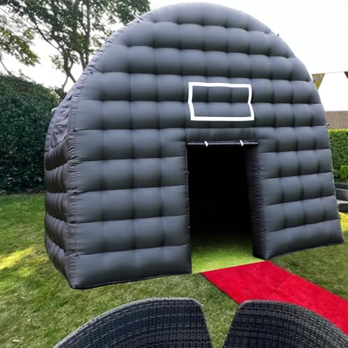 Large Black Inflatable Tent(15x15x14FT) Includes Blower Square Gazebo Event Room Large Inflatable Party Tent for Backyard,Outdoor EventsParties
