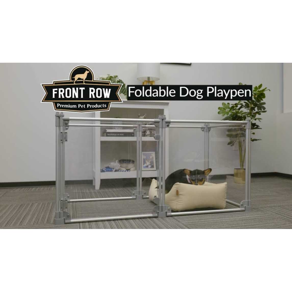 Front Row Front Row Foldable Dog Playpen Pen Durable Indoor Outdoor Portable Crate Kennel Safe Accessories for Puppy - Pet Supplies online store