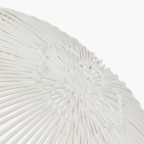 Home Decor Fruit Bowl | Metal sculptures interior accessories by Antonino Sciortino | Round White Iron Kitchen Basket | Modern House Decor or Kitchen