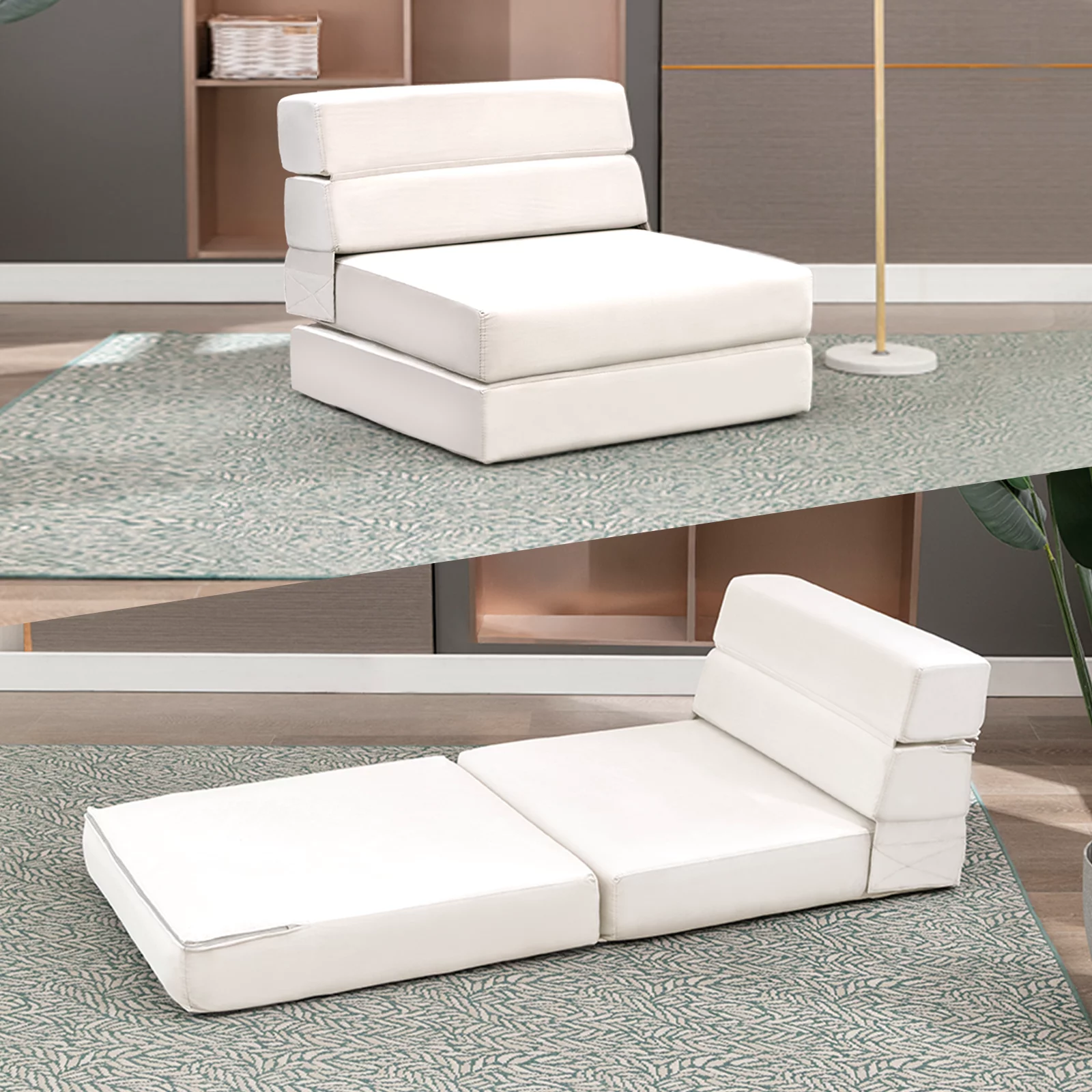 MUZZ Modern Convertible Single Sofa Bed