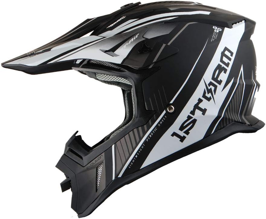 1Storm Adult Motocross Helmet BMX MX ATV Dirt Bike Downhill Mountain Bike Helmet Racing Style H637 Pack of 2