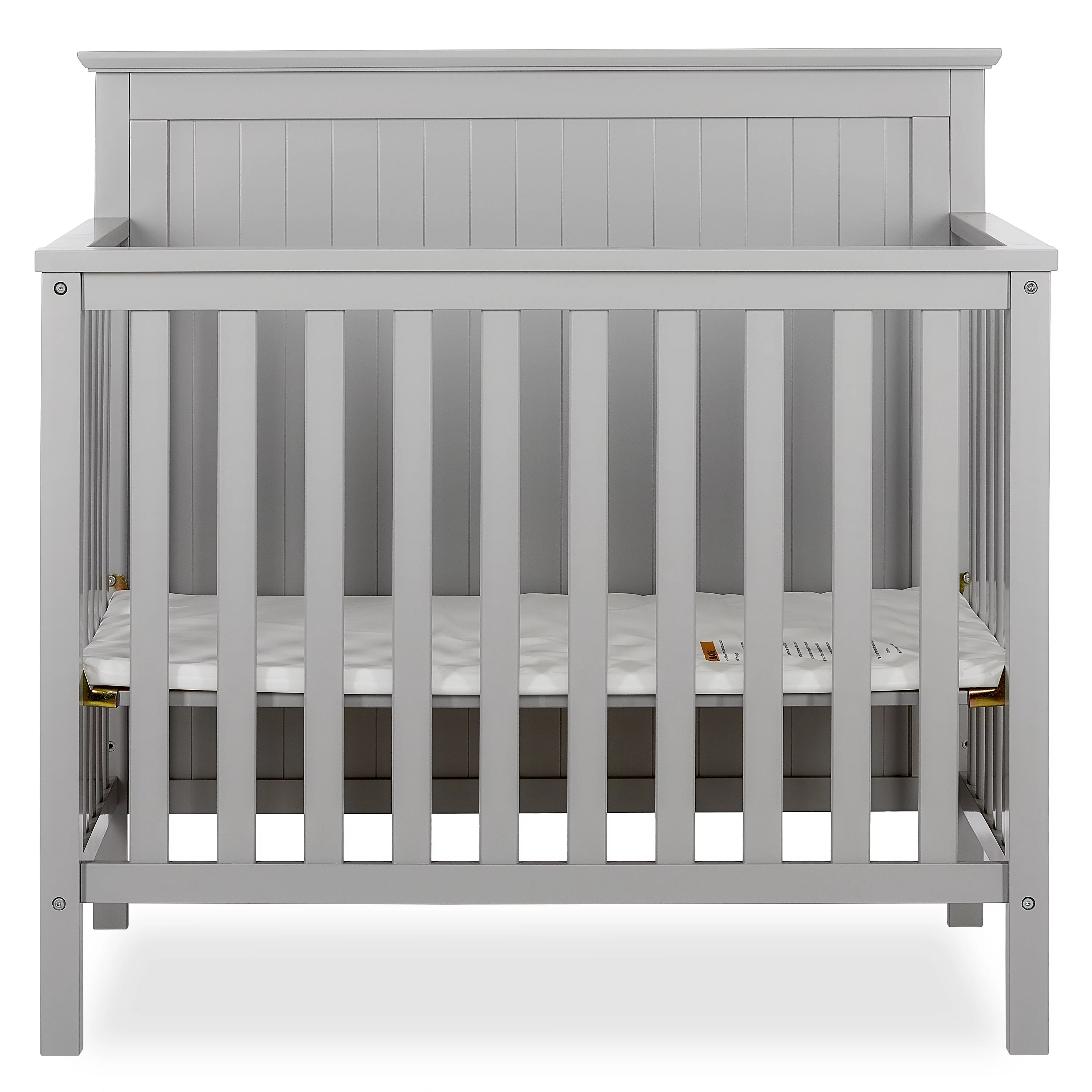 Dream On Me Ava 4-in-1 Convertible Mini Crib, Pebble Grey