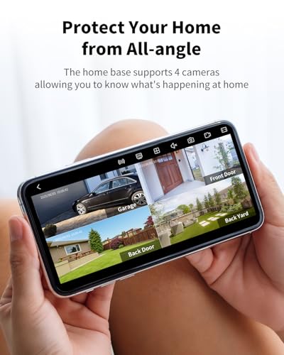 Security Cameras Wireless Outdoor, 2 Cam Kit, No Subscription, Solar Powered Home Security Cameras System, 360° Panoramic View, 2K Color Night Vision