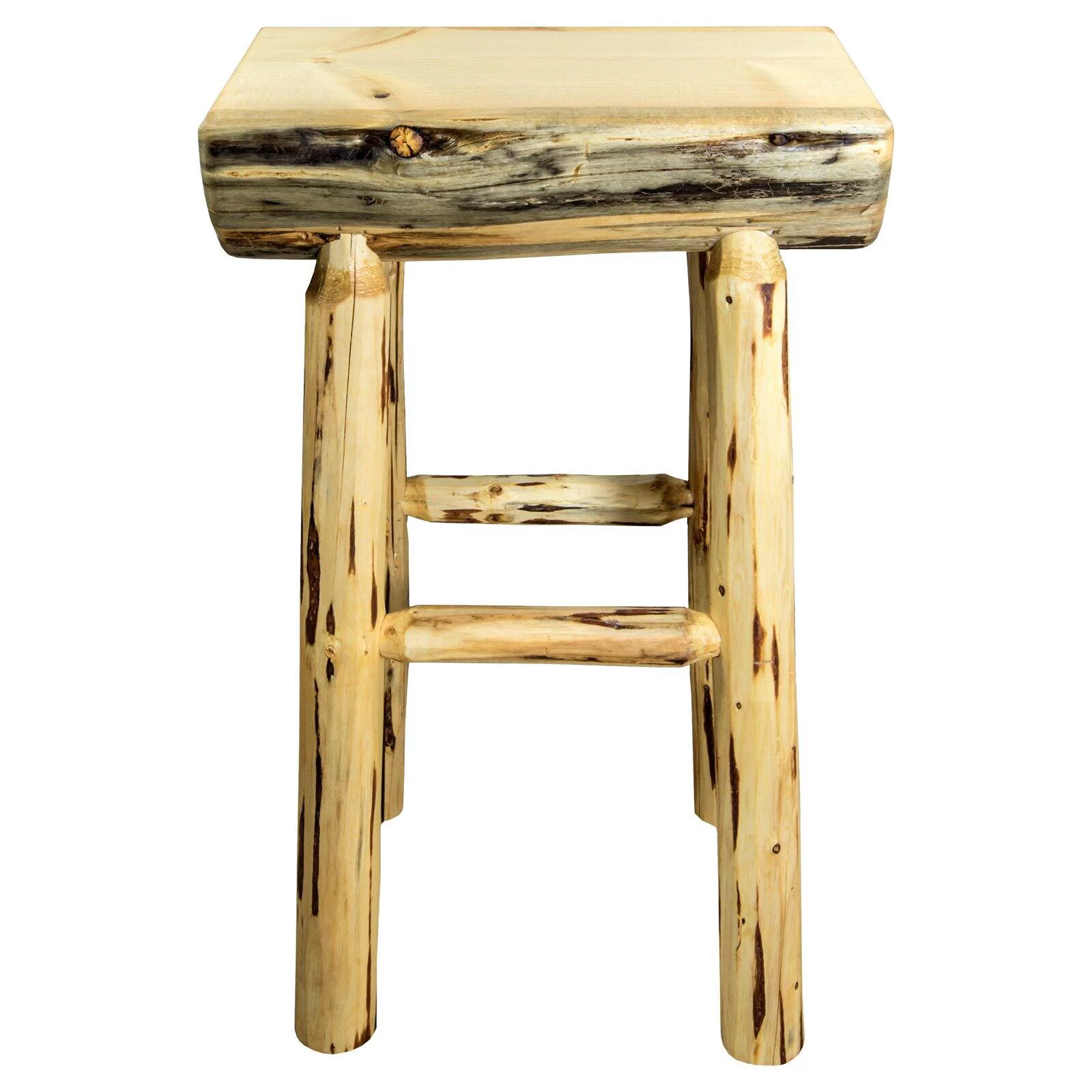 Montana Woodworks Montana 30 in. Indoor / Outdoor Half Log Bar Stool