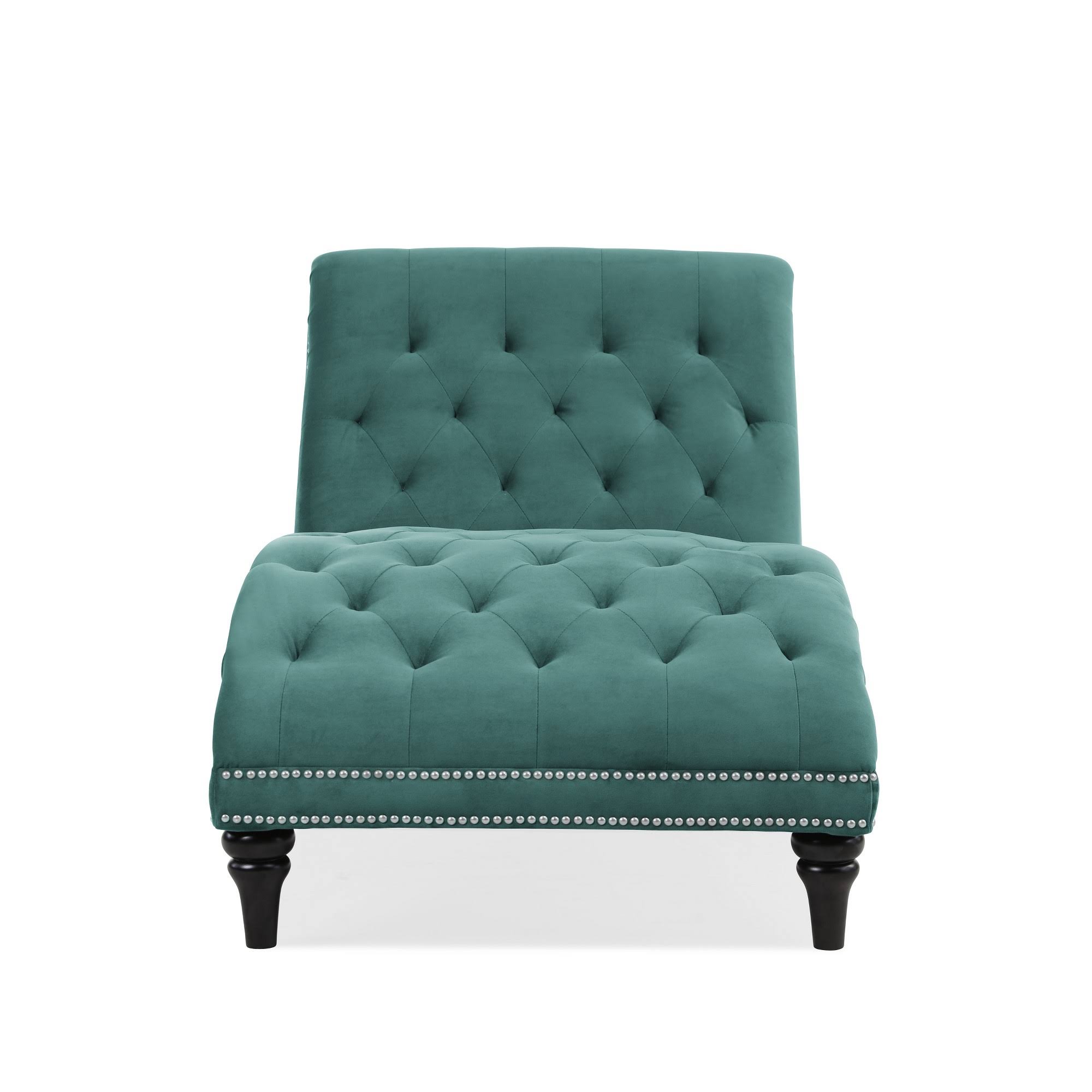 Cara Snuggler Chaise - Turquoise Blue - Handy Living