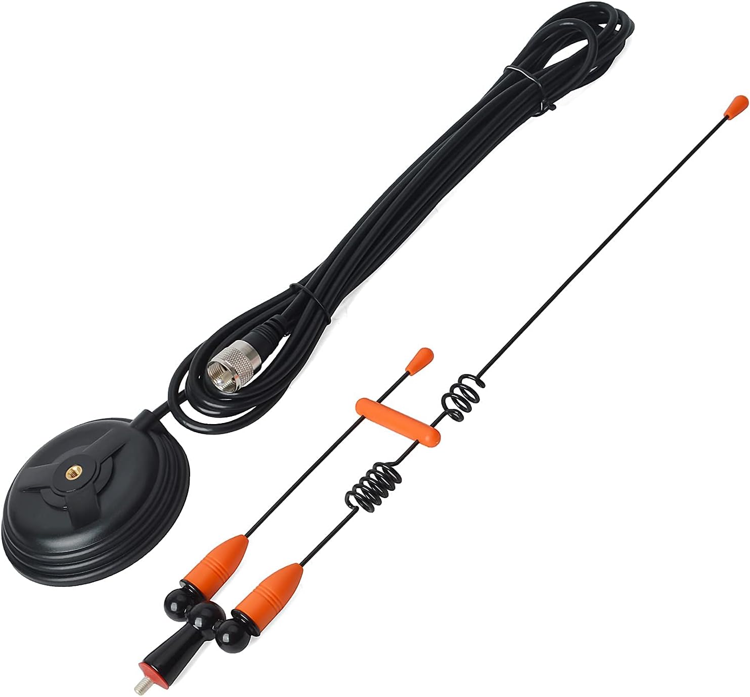 UAYESOK Heavy Duty Magnetic Mount Mobile Antenna Dual-Band 2m 70cm VHF/UHF Mag Base Antenna PL-259 Plug for Vehicel Truck SUV Mobile Radio Scanner
