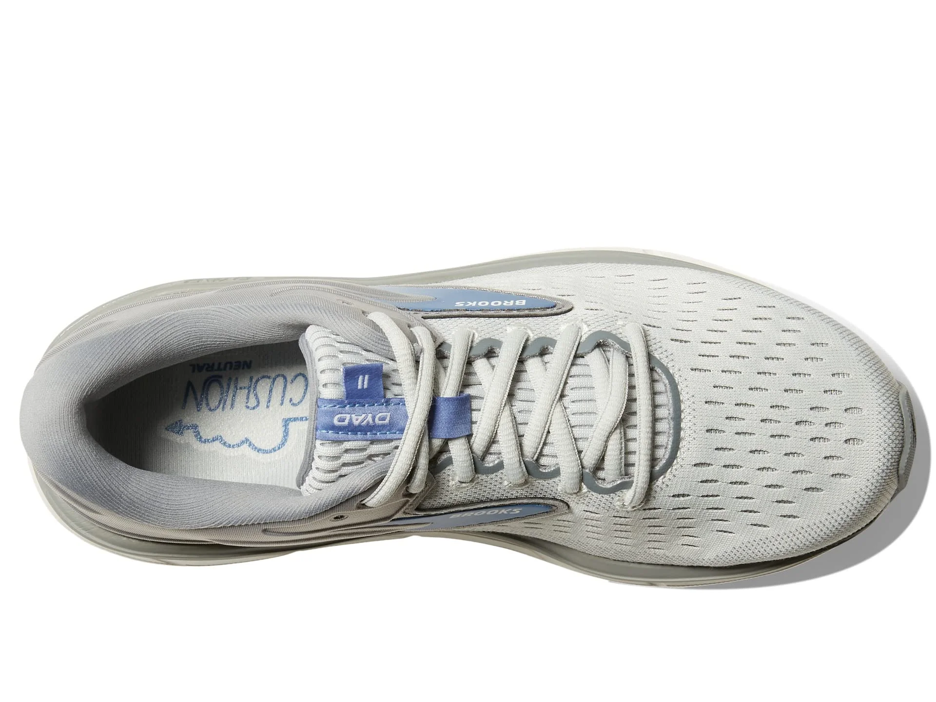Brooks Dyad 11 (Womens, Grey/White/Blue, 8, Medium)