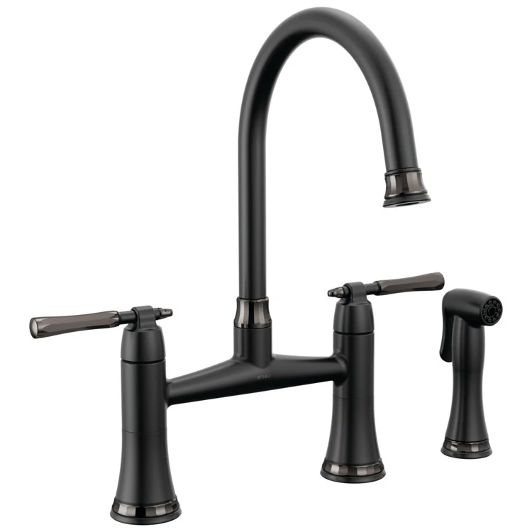 Kitchen Faucet Tulham 8 Inch Spread 2 Lever ADA Brilliance Stainless 1.8 Gallons per Minute