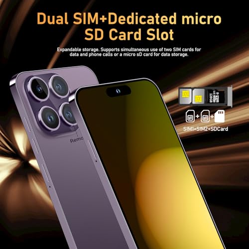 15 Ultra Smartphone Unlocked Cell Phone,Battery 6800mAh 6.8 HD Screen Unlocked Phone,12+512GB Android 14 with 128GB Memory Card