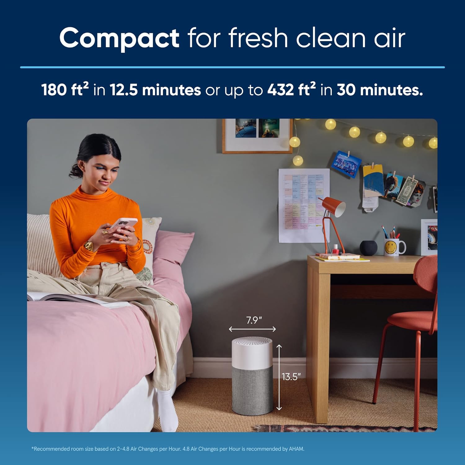 BLUEAIR Air Purifiers, Blue 311i Max & Air Purifiers for Bedroom, HEPASilent Small Room Air Purifiers for Home