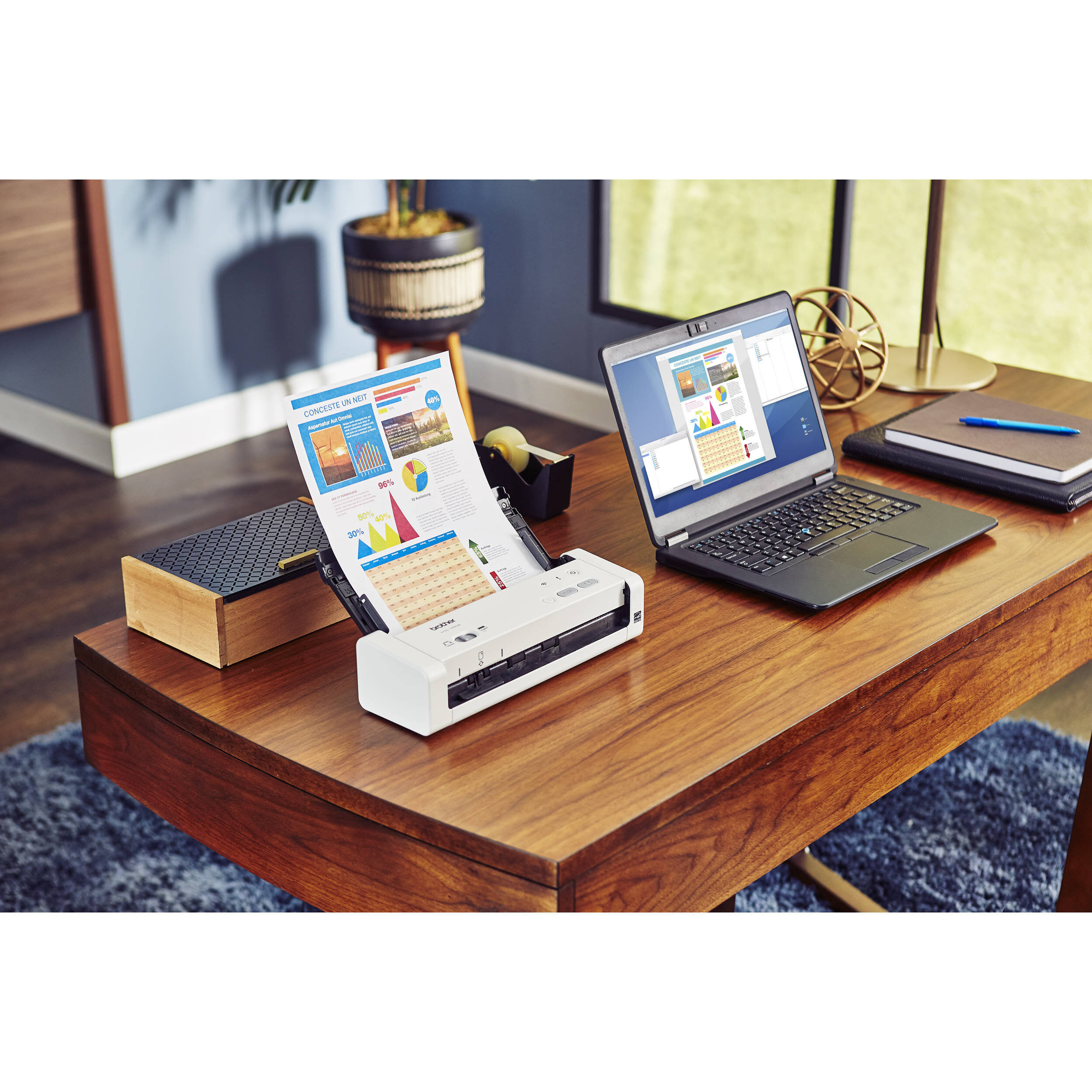Brother ADS-1250W Wireless Compact Desktop Scanner