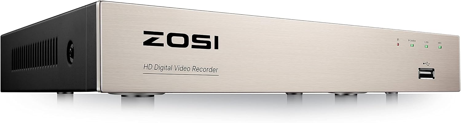 ZOSI H.265+ 5MP Lite 8 Channel Hybrid 4-in-1 HD TVI CCTV DVR
