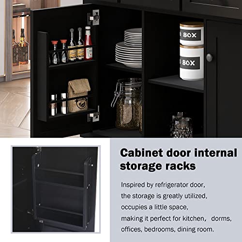 Rolling Kitchen Island with Drop Leaf & Power Outlet, Large Kitchen Islands Cart on Wheels
