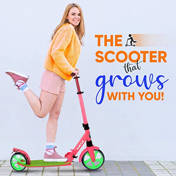 Hurtle Scooter &ndash; Scooter for Teenager &ndash; Kick Scooter &ndash; 2 Wheel Scooter with Adjustable T-Bar Handlebar &ndash