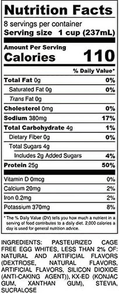 6 half-gallons fruit cereal liquid egg whites (cage-free)