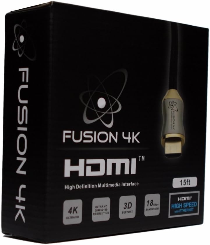Fusion4K High Speed 4K HDMI Cable (4K @ 60Hz) - Professional Series (20 Feet)