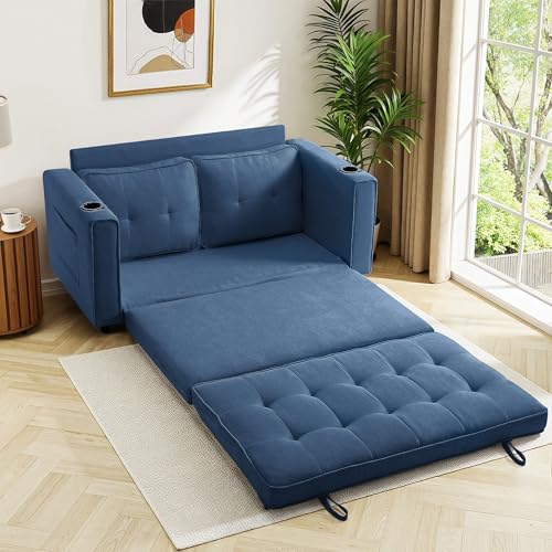 Loveseat Sleeper Sofa Bed for Living Room - Modern Comfy Convertible Futon Couches- Folding Couch Bed for Small Spaces
