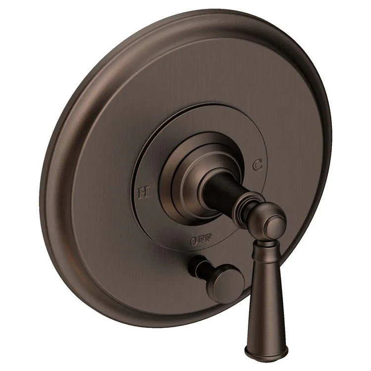 Aylesbury Pressure Balance Tub/Shower Valve Trim Only with Lever Handle - Polished Gold PVD