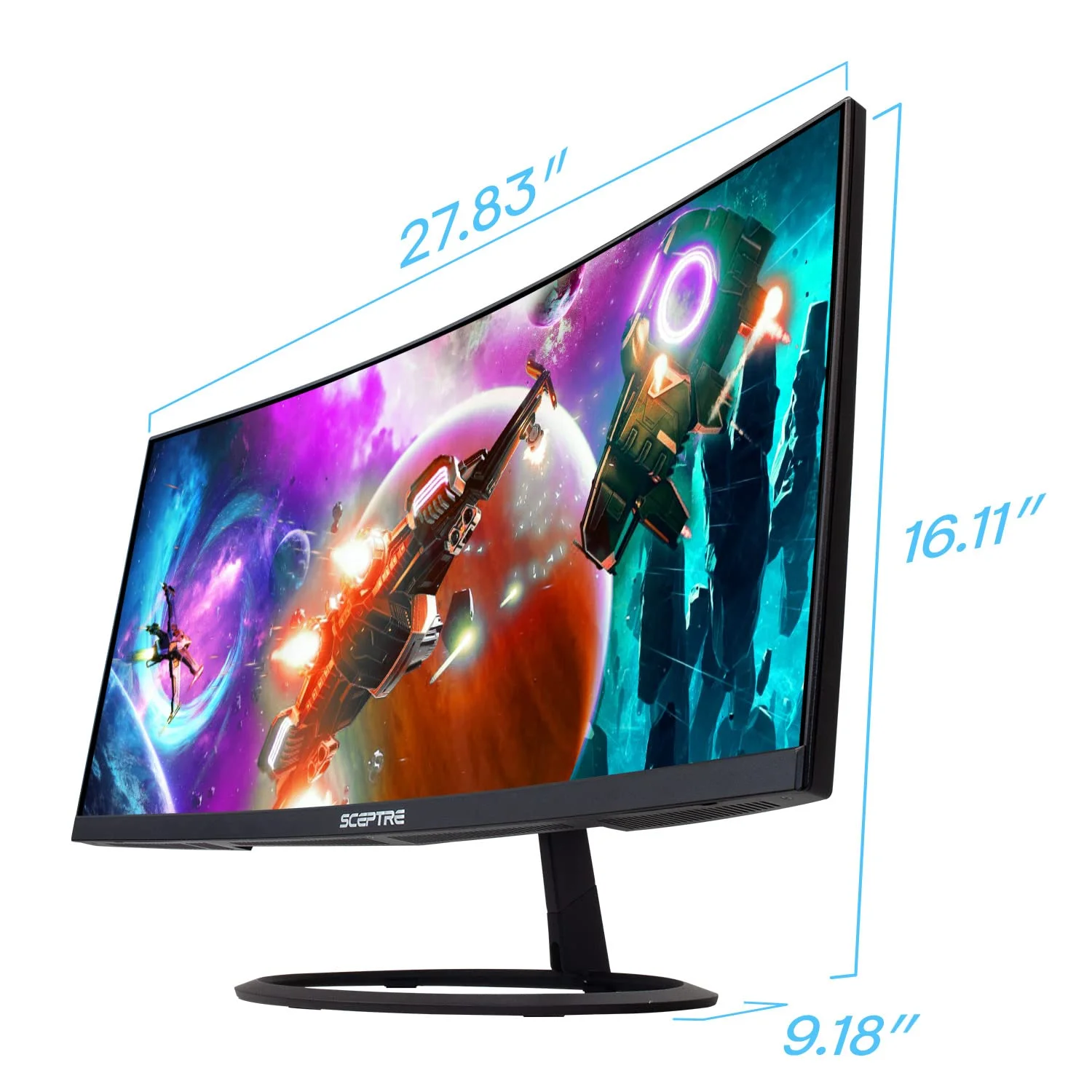 Sceptre Curved 30" 21:9 Gaming LED Monitor 2560x1080p UltraWide Ultra Slim HDMI DisplayPort Up to 85Hz MPRT 1ms FPS-RTS Build-in Speakers