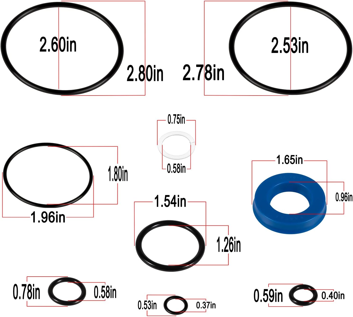 Floor Jack Seal Replacement Kit for Sears, for Craftsman, MVP - 214.50136, 50136, G-493LWM Pack of 2