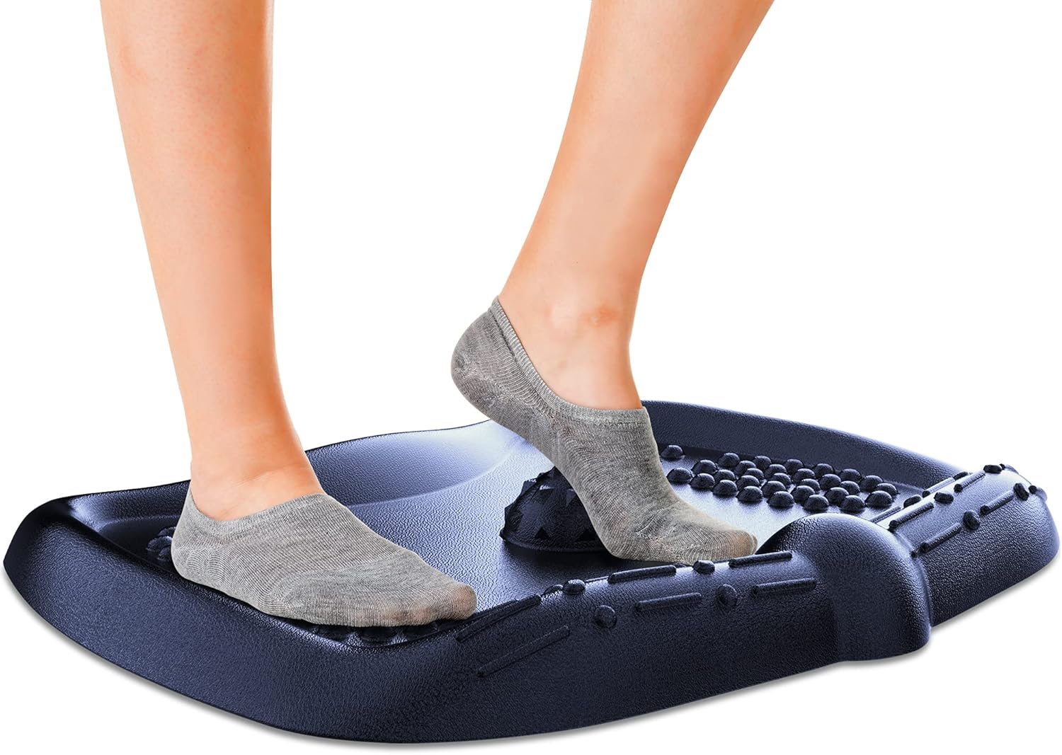 Anti-Fatigue Standing Desk Mat, QooWare Ergonomic Comfort Floor Mat with Foot Massage Ball, Non-Slip Standing Mat for Office Home Kitchen Garage