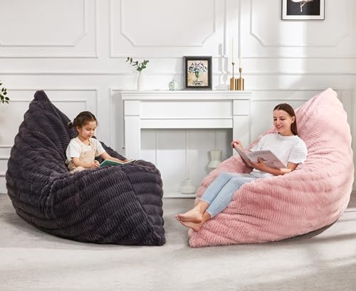 Hobestluk 3 in 1 Bean Bag Chair Giant Bean Bag Chairs Convertible Bean Bag Floor Cushion with Machine Washable Cover