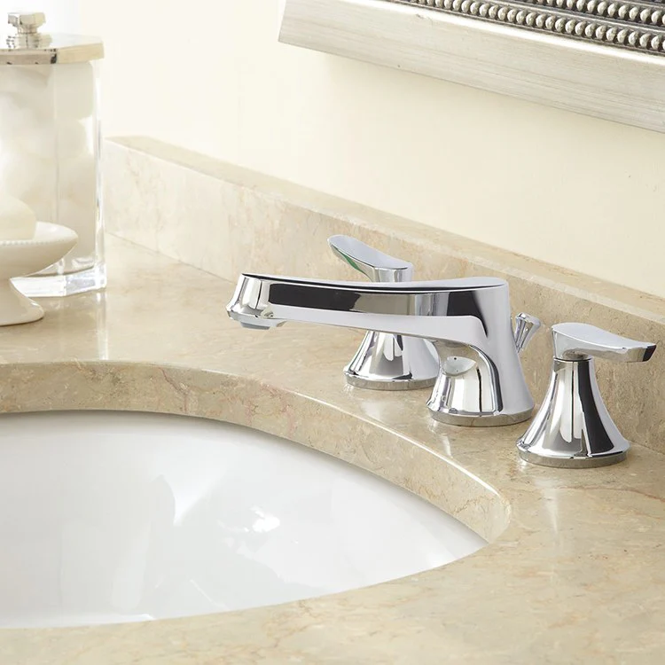 Wyeth Two Handle Widespread Bathroom Faucet with Drain