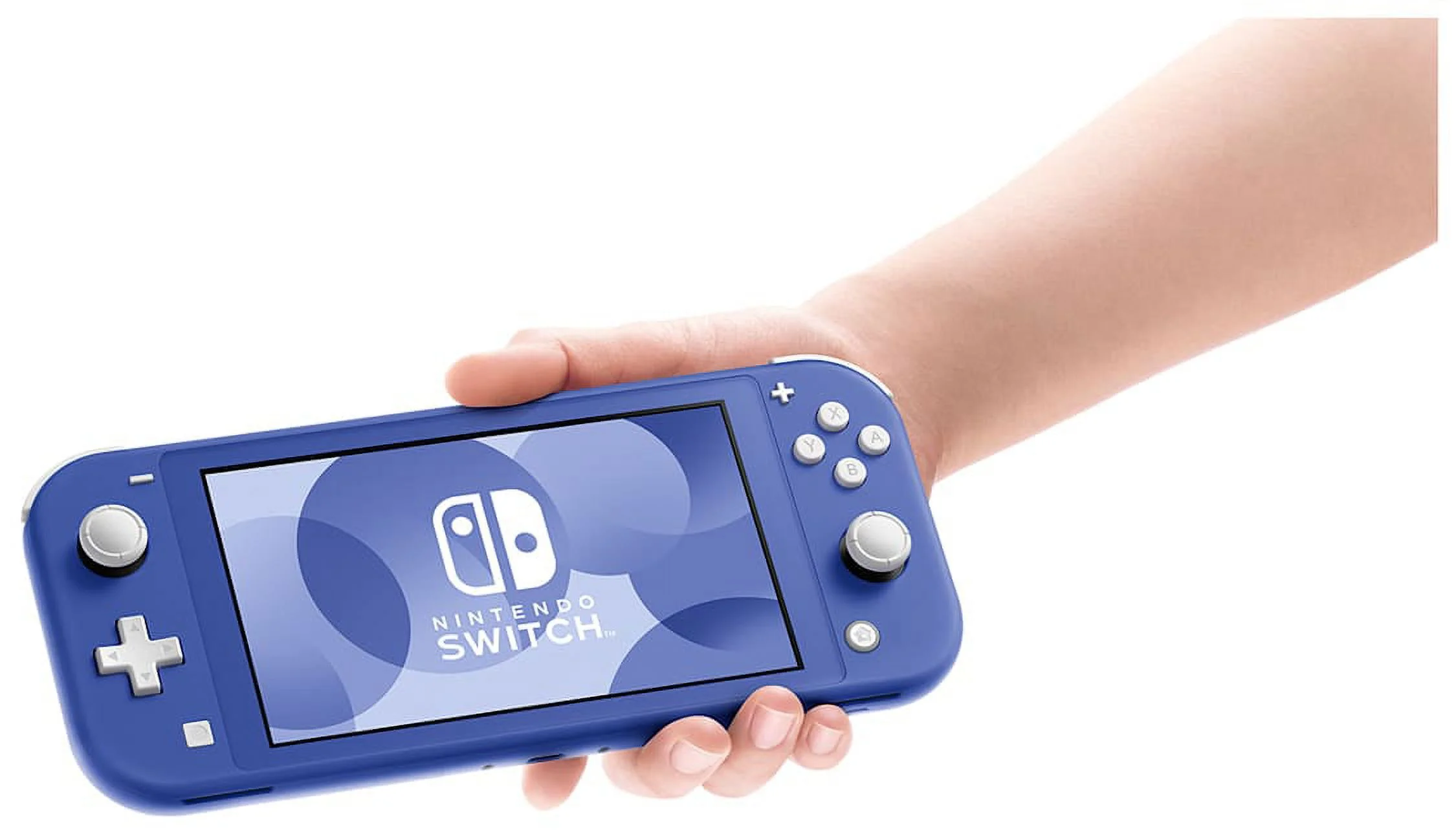 Nintendo Switch Lite Blue Bolt Axtion Bundle with Accessories Like New