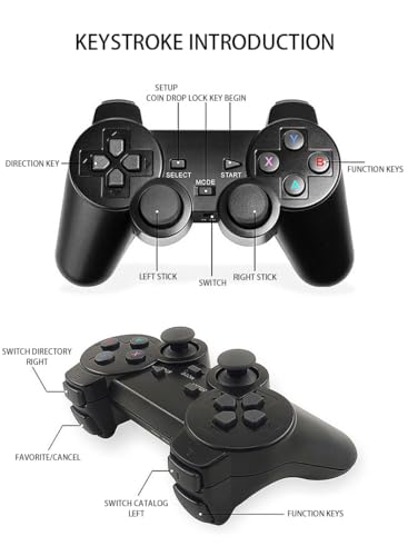 20000+ Games,2025 Newest Home Game Console Wireless Double Handle PSP Arcade Double TV Game Console Plug and Play Video Game Stick, HDMI Output TV