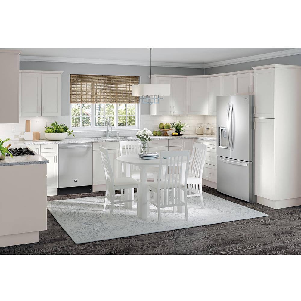 Hampton Bay Cambridge Shaker Assembled 12x36x12.5 in. Wall Cabinet with 1 Soft Close Door in White