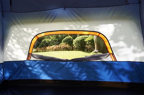 KTT Extra Large Tent 10-12-14 Person(B),Family Cabin Tents,2 Rooms,3 Doors and 3 Windows with Mesh,Straight Wall,Waterproof,Double Layer