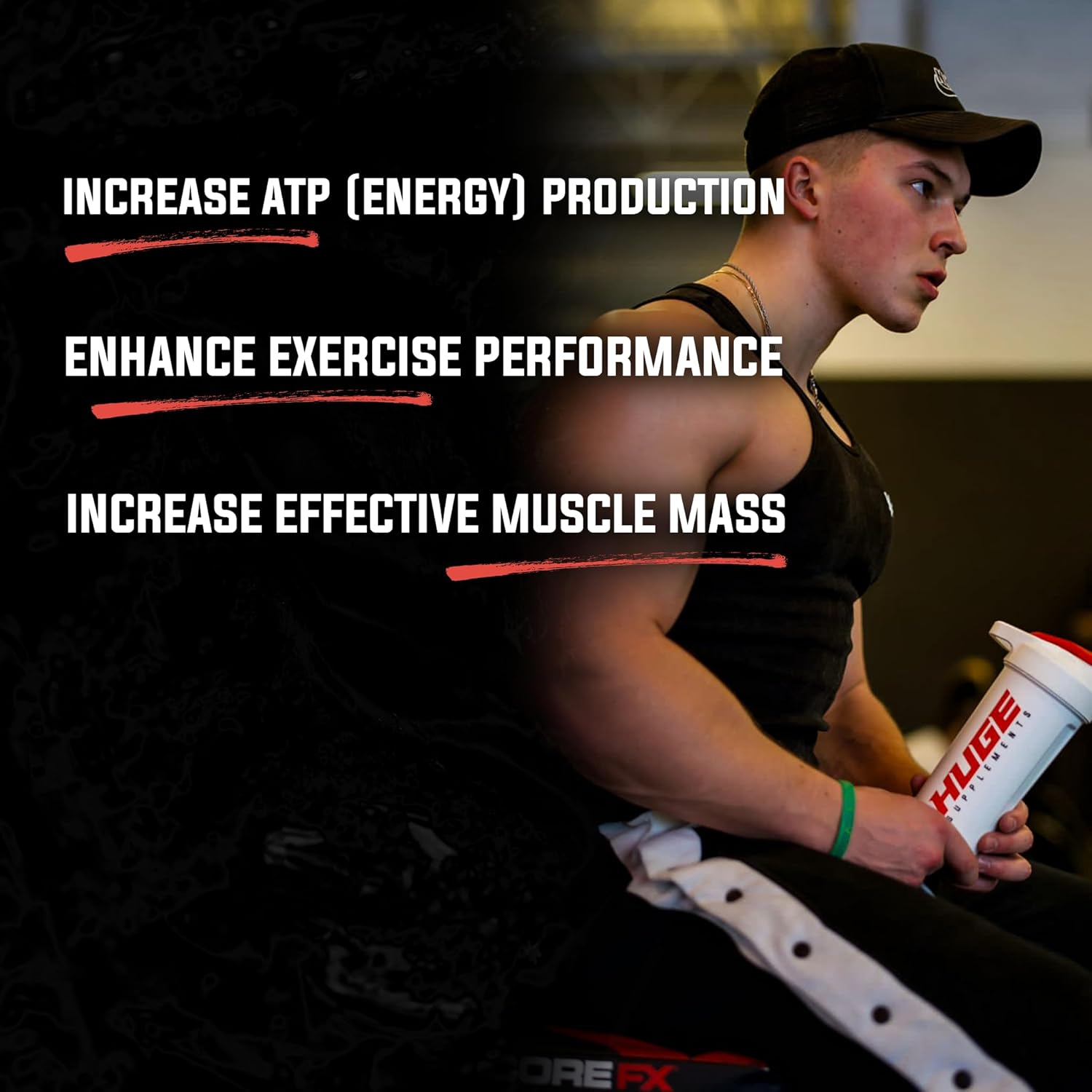 Huge Supplements Creatine Monohydrate Pills, 5g Per Serving, Clinically Dosed to Support Lean Muscle Growth, Recovery & Performance