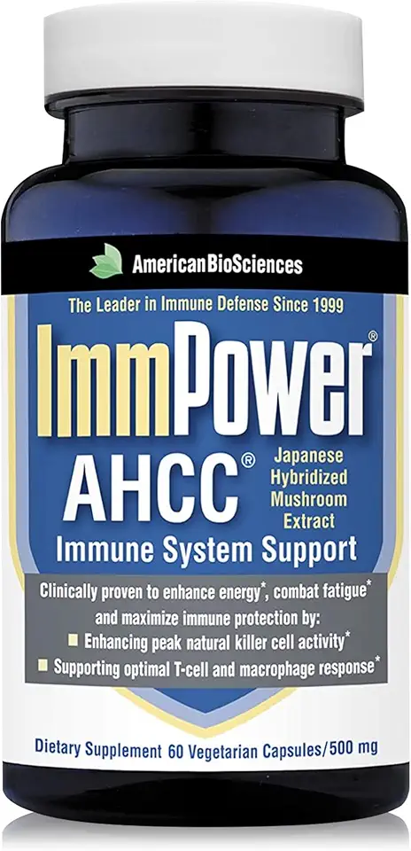 Sponsored Ad - ImmPower, AHCC Mushroom Extract Immune System Support - Immune Support Supplement for Adults - Supports Cytokine Function