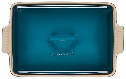 Le Creuset Stoneware Heritage Covered Rectangular Casserole, 4 qt. (12" x 9"), Cerise