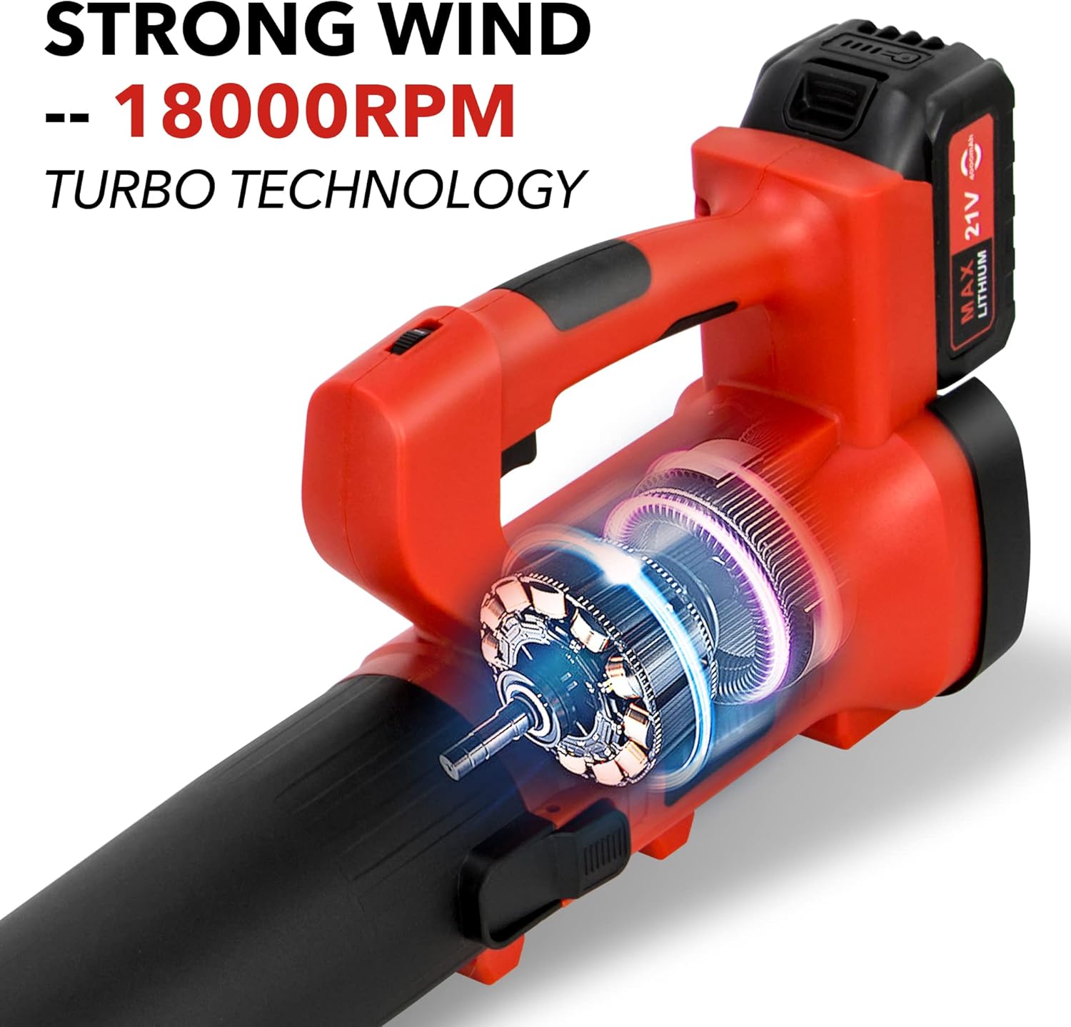 Cordless Leaf Blower 400CFM 6-Speed 150 MPH with Two 4.0Ah Battery & Charger Electric Handheld Leaf Blower for Lawn Care Sweeping Snow and Surface
