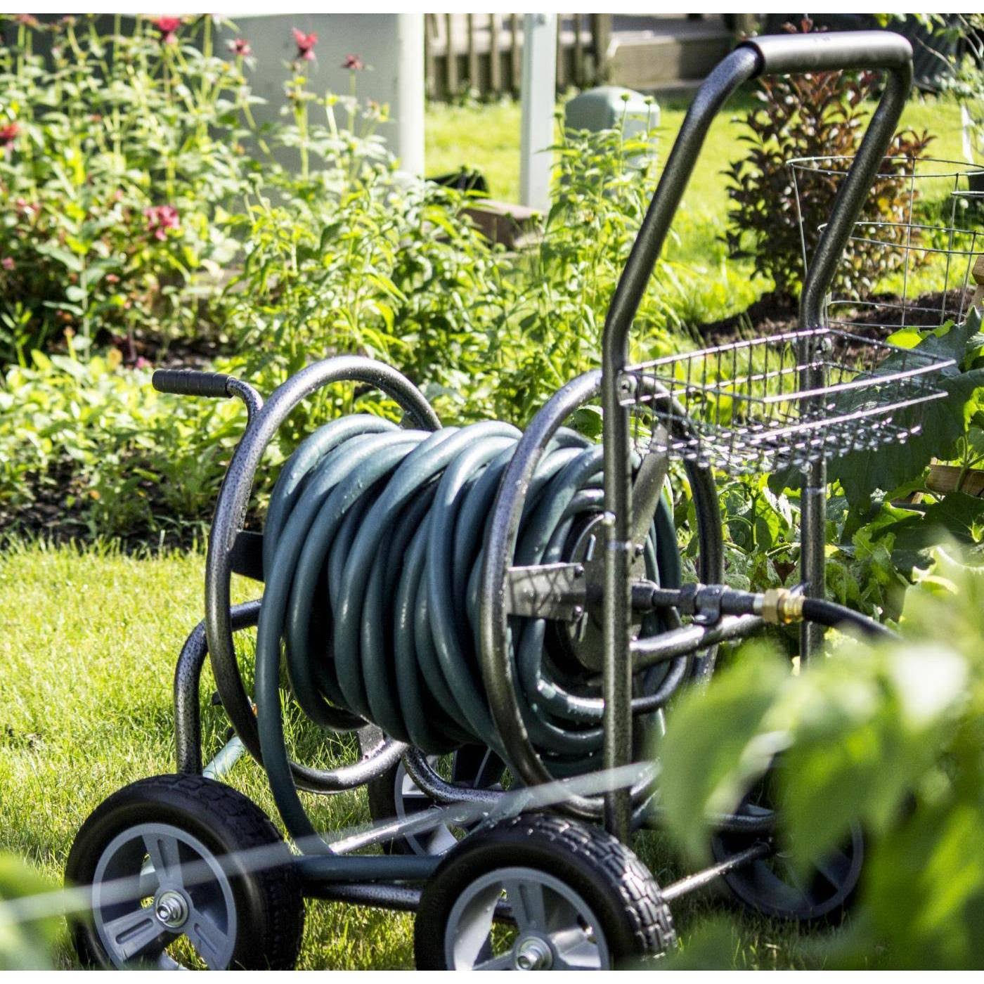 Metal Cart Hose Reel Backyard Expressions 78603986