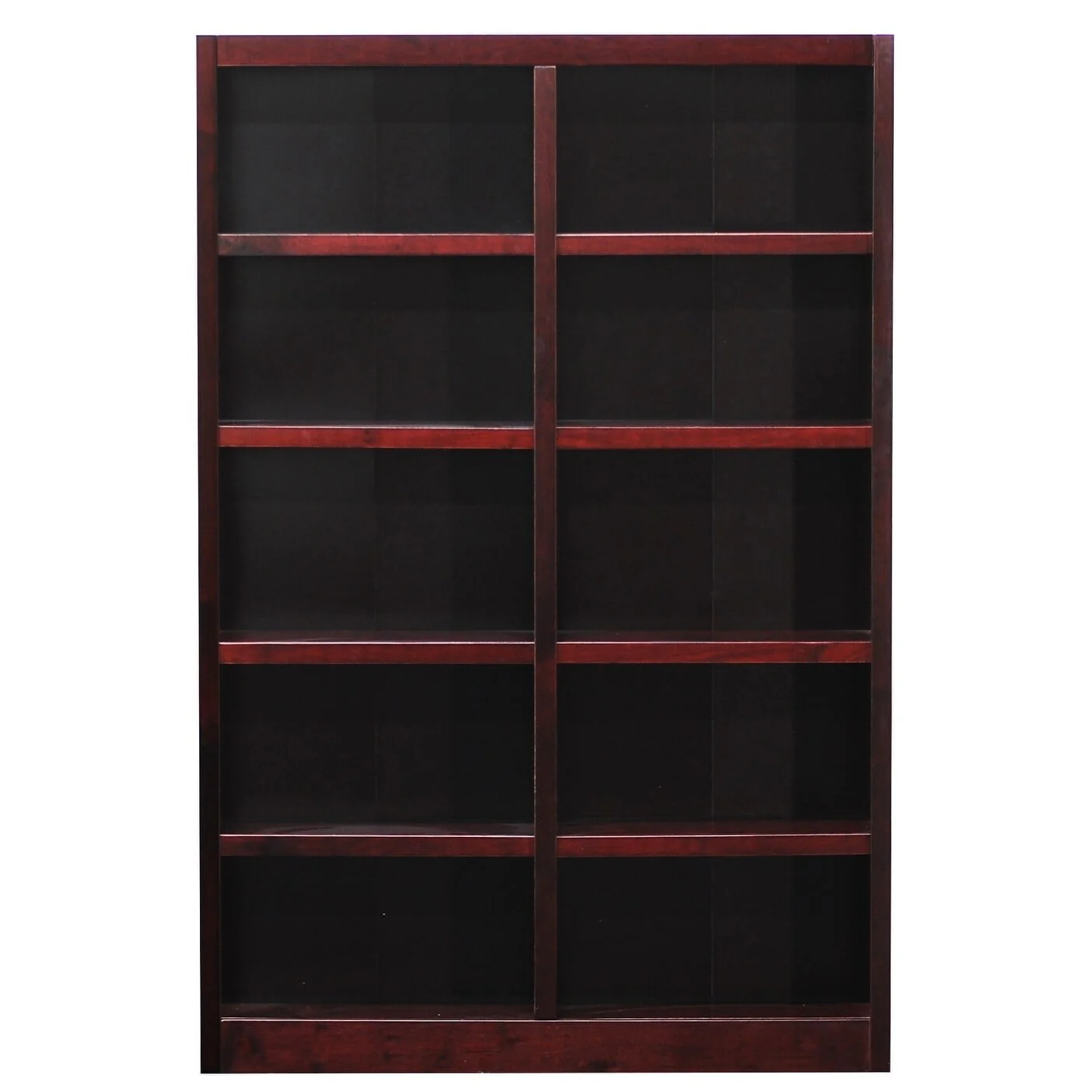Concepts in Wood  Double Wide Bookcase, 10 Shelves Oak Oak Finish