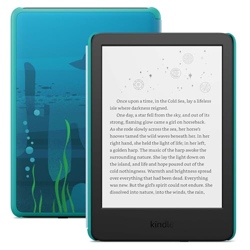 Amazon Kindle Kids 16GB (newest model) - If it breaks, we will replace it, includes ad-free books and cover, with glare-free display