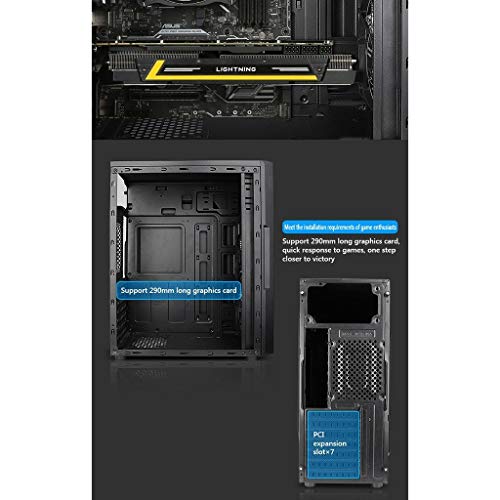 ATX Case, Mid-Tower PC Gaming Case ATX/M-ATX/ITX - Front I/O USB 3.0 Port - Fully Transparent Side Panels