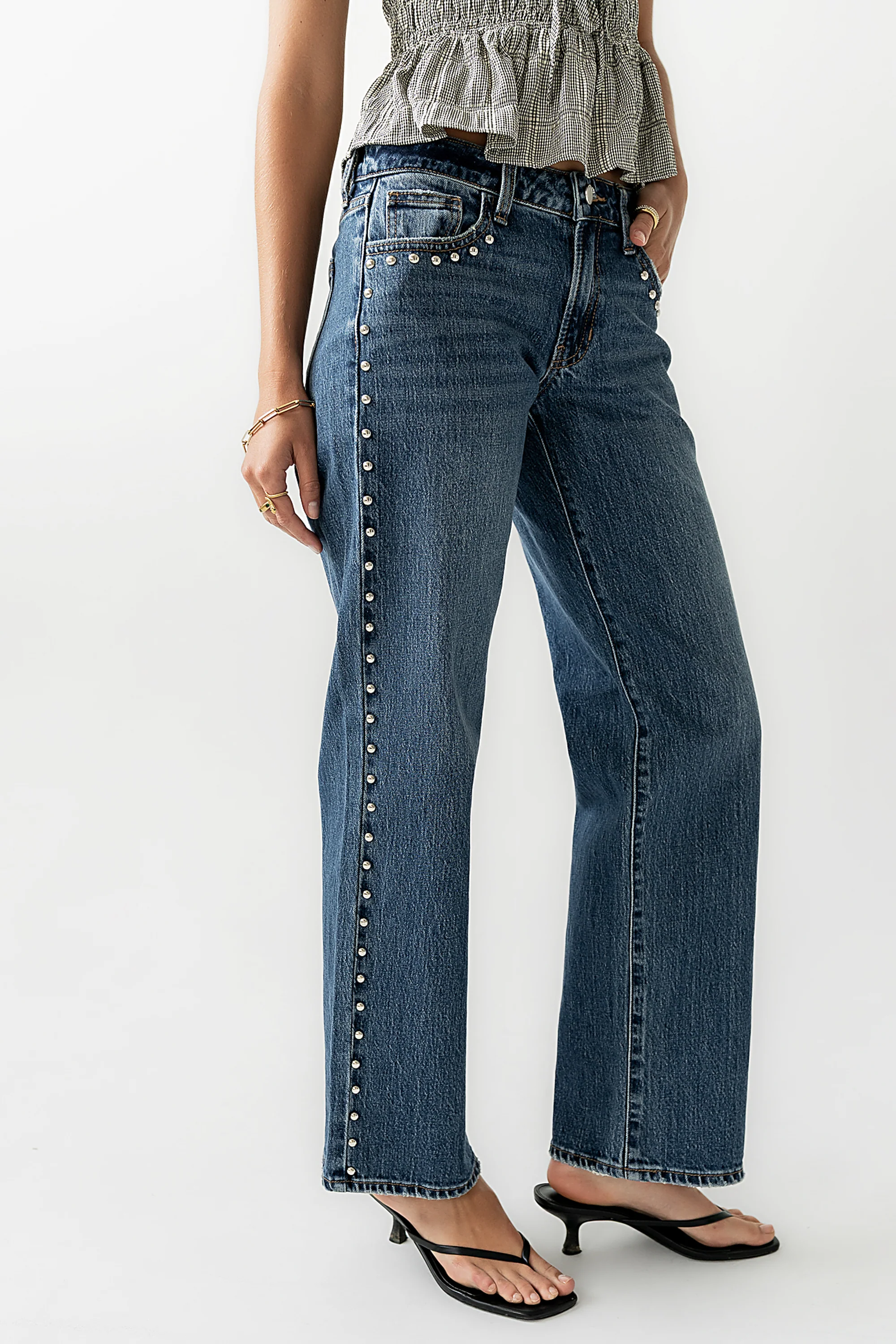 Noel Studded Baggy Jeans