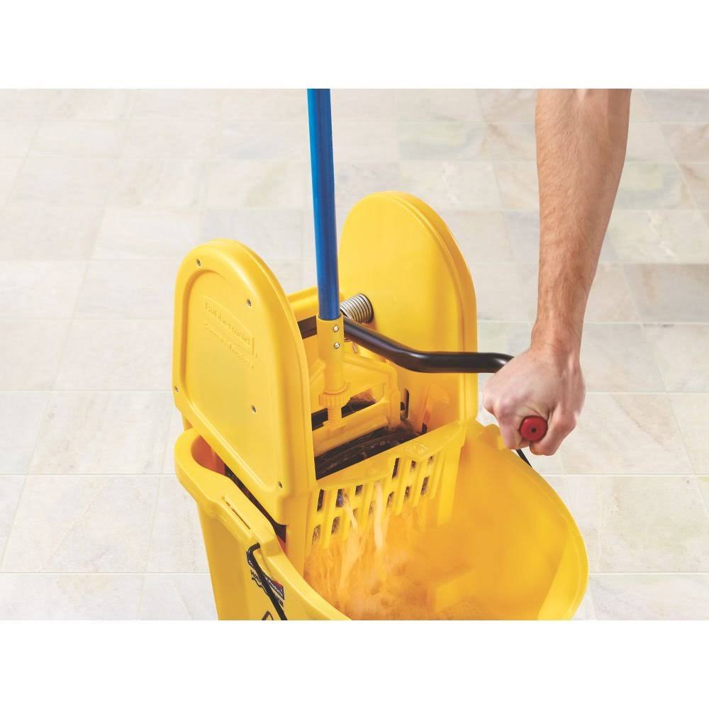 Rubbermaid Commercial 757788YW WaveBrake 35 Quart Bucket/Wringer Combinations, Yellow