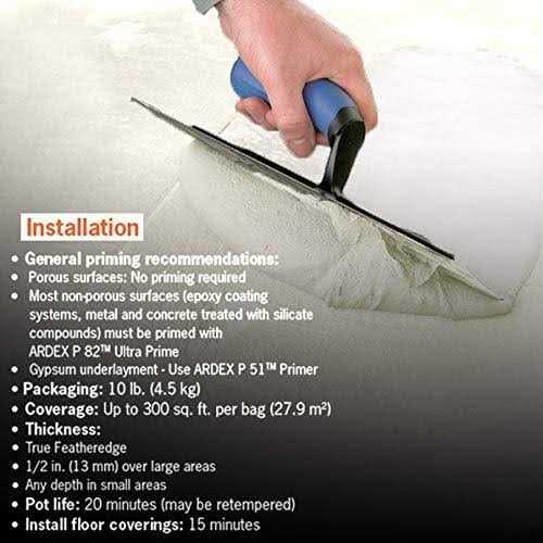 Ardex Feather Finish Self-Drying Cement Based Bag 10 lbs - Shop Hardware Tools Online Store